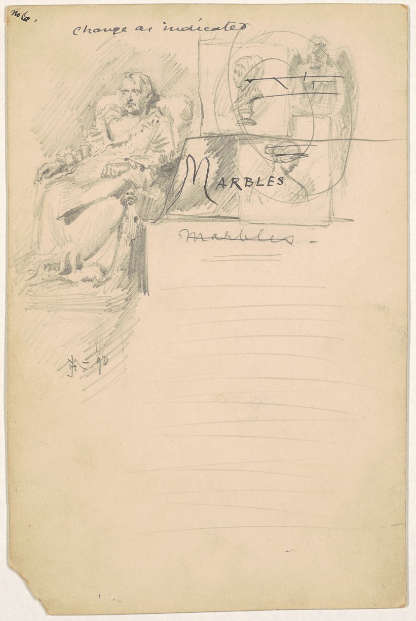 Étude pour "Marbles" - James Henry Moser
