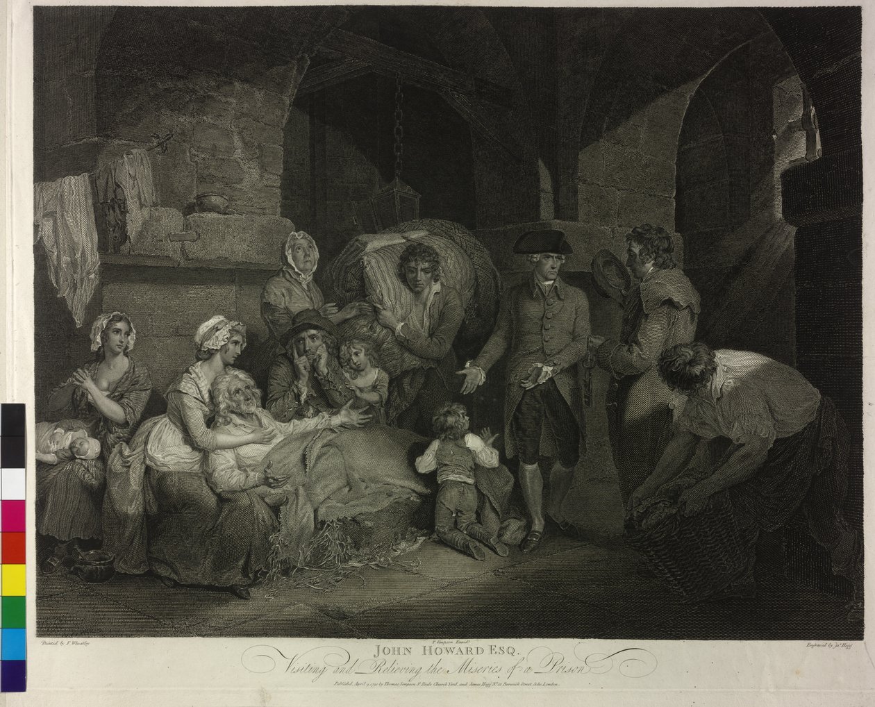 John Howard en visite dans une prison - James Hogg