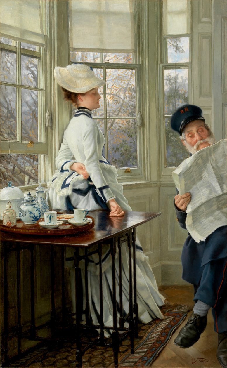 Lecture des nouvelles, 1874 - James Jacques Joseph Tissot