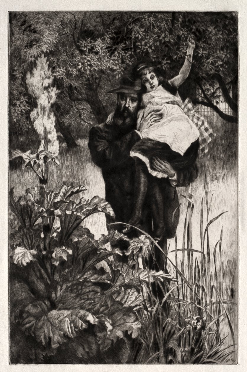 Le veuf (eau-forte et pointe sèche) - James Jacques Joseph Tissot