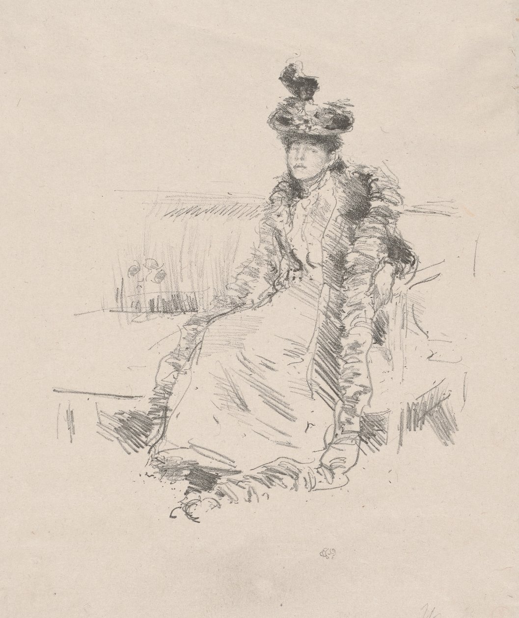 Une Dame Assise - James Abbott McNeill Whistler
