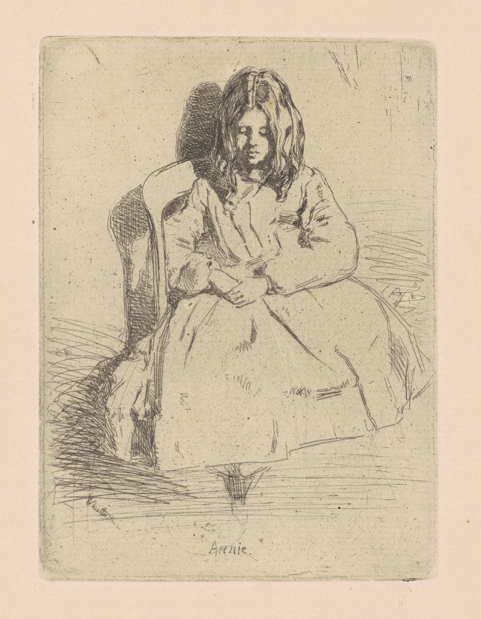 Annie, assise - James Abbott McNeill Whistler