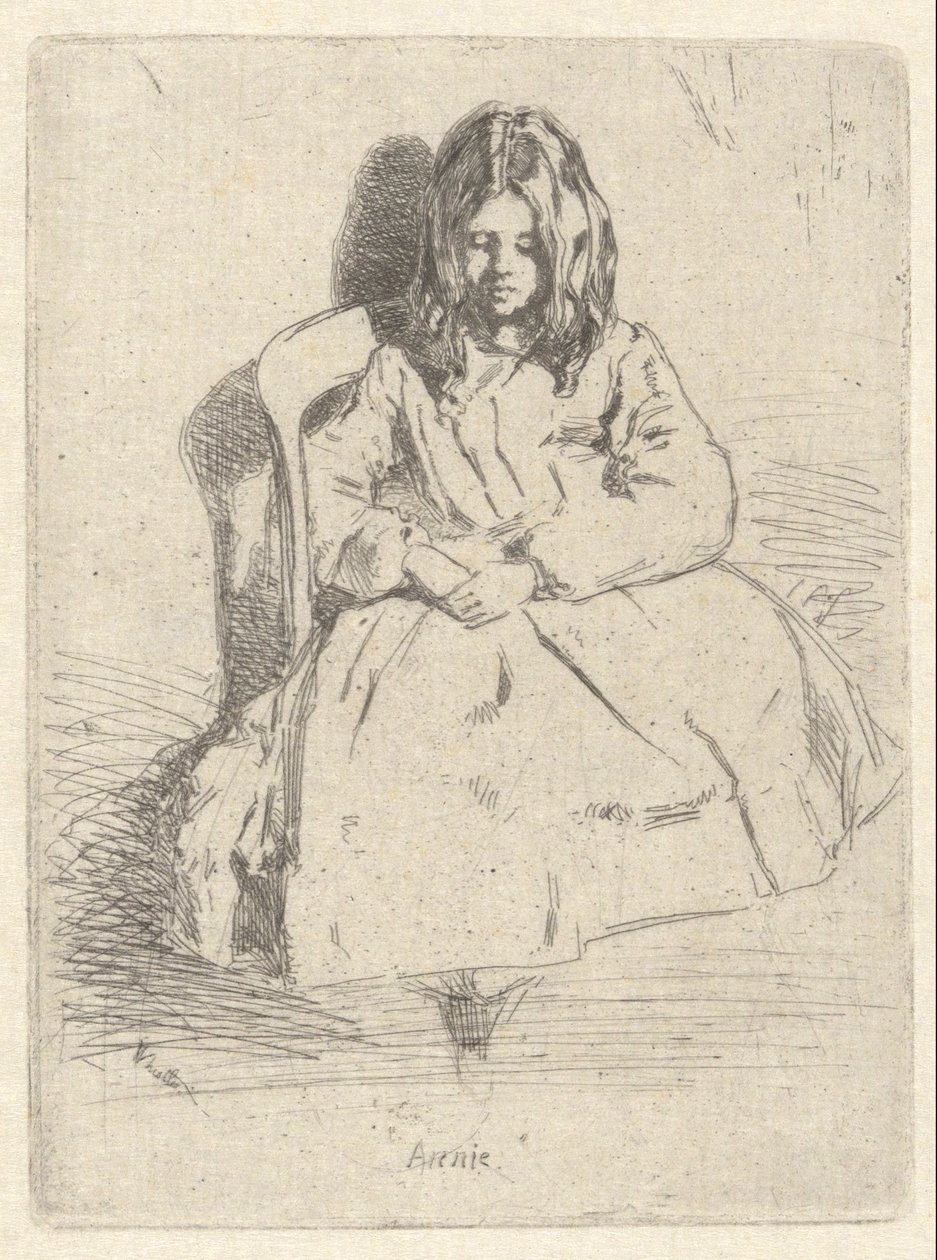 Annie, assise - James Abbott McNeill Whistler