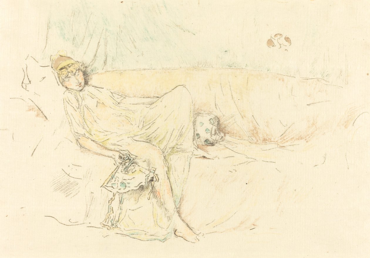 Figure drapée, allongée - James Abbott McNeill Whistler