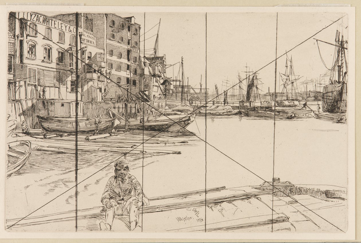 Eagle Wharf (Tyzac Whiteley and Co.) - James Abbott McNeill Whistler