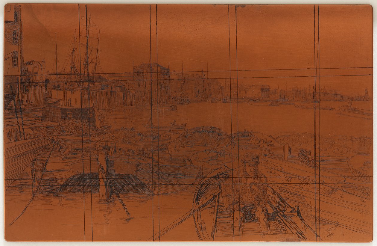 Plaque de gravure : Le bassin - James Abbott McNeill Whistler