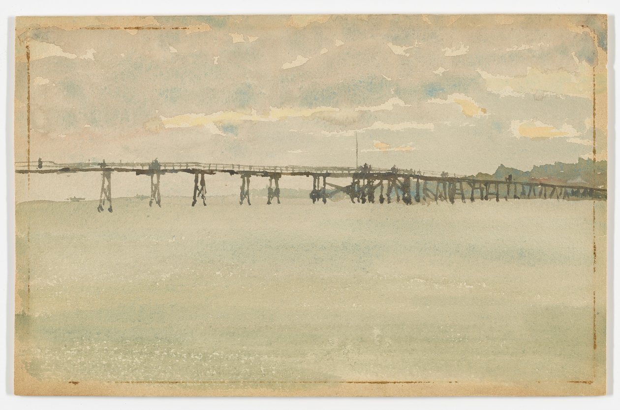 Gris et argent–Jetée, Southend - James Abbott McNeill Whistler