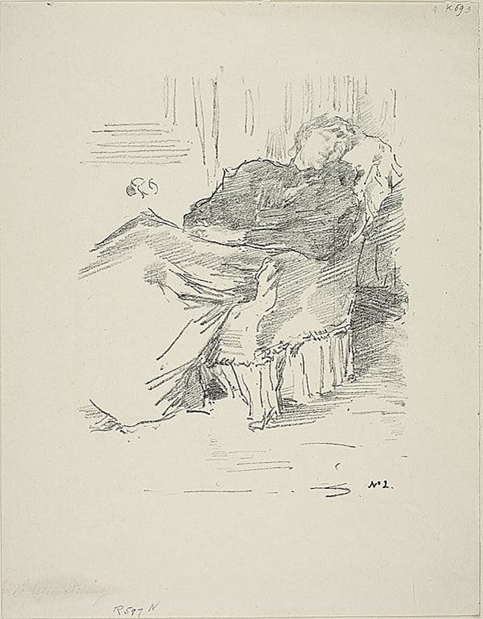 La Belle Dame endormie - James Abbott McNeill Whistler