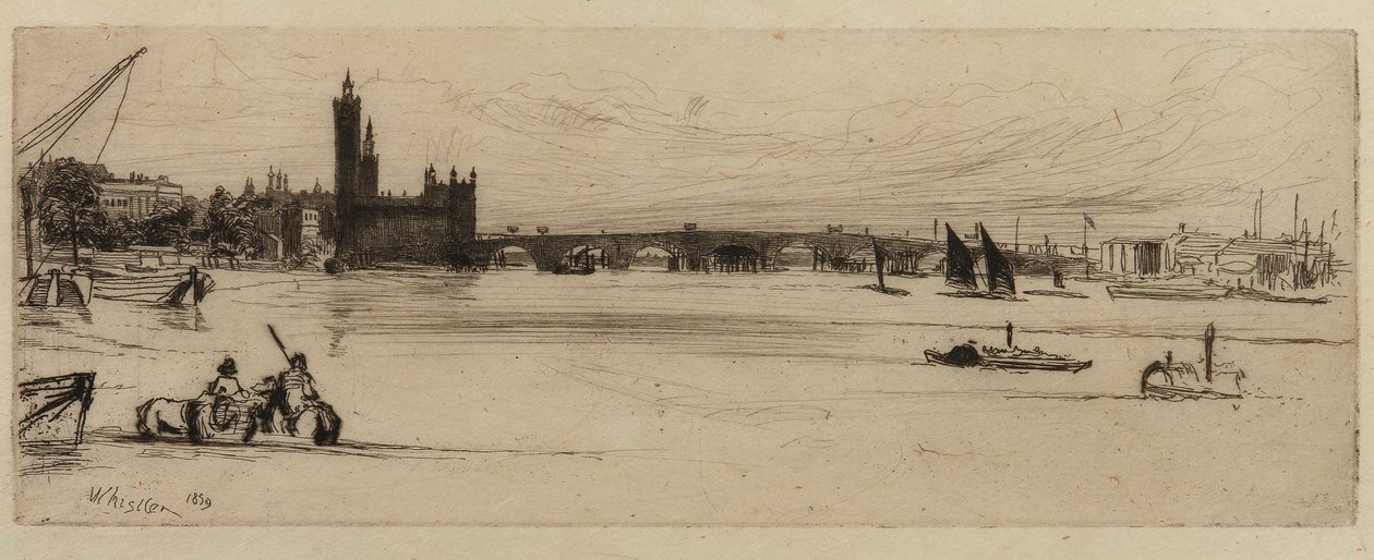 Vieux pont de Westminster - James Abbott McNeill Whistler