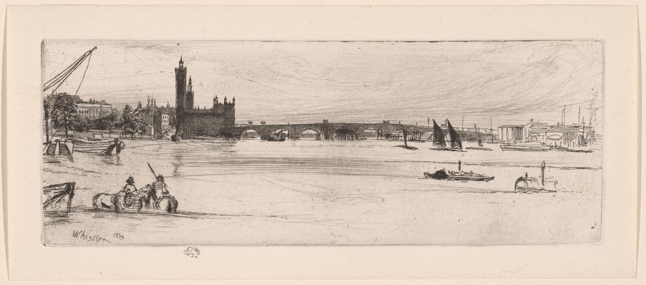 Vieux pont de Westminster - James Abbott McNeill Whistler