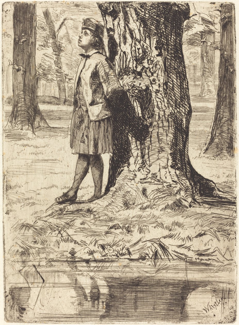 Seymour debout sous un arbre - James Abbott McNeill Whistler