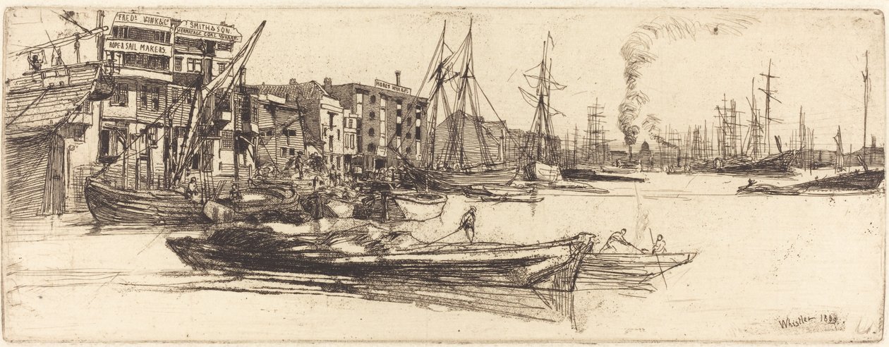 Entrepôts de la Tamise - James Abbott McNeill Whistler