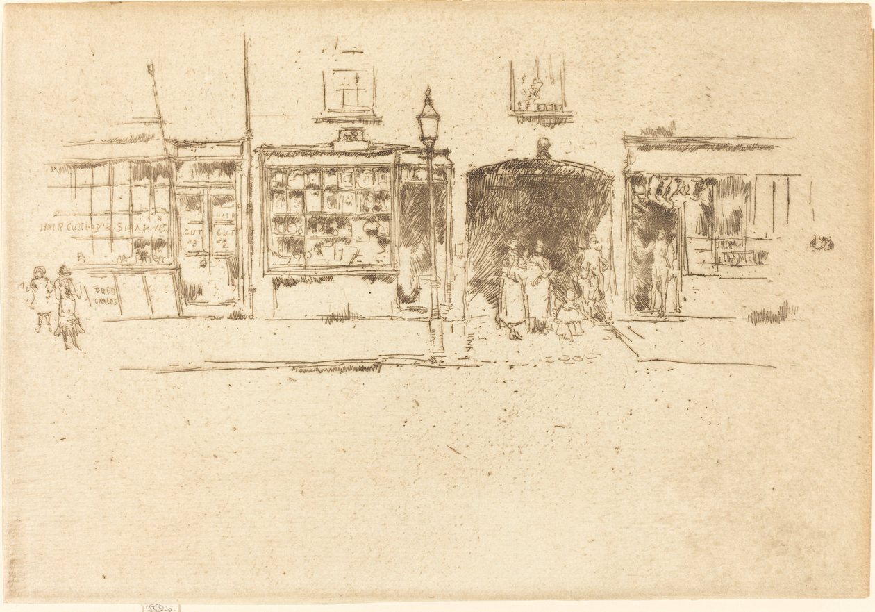 Chez le Barbier - James Abbott McNeill Whistler