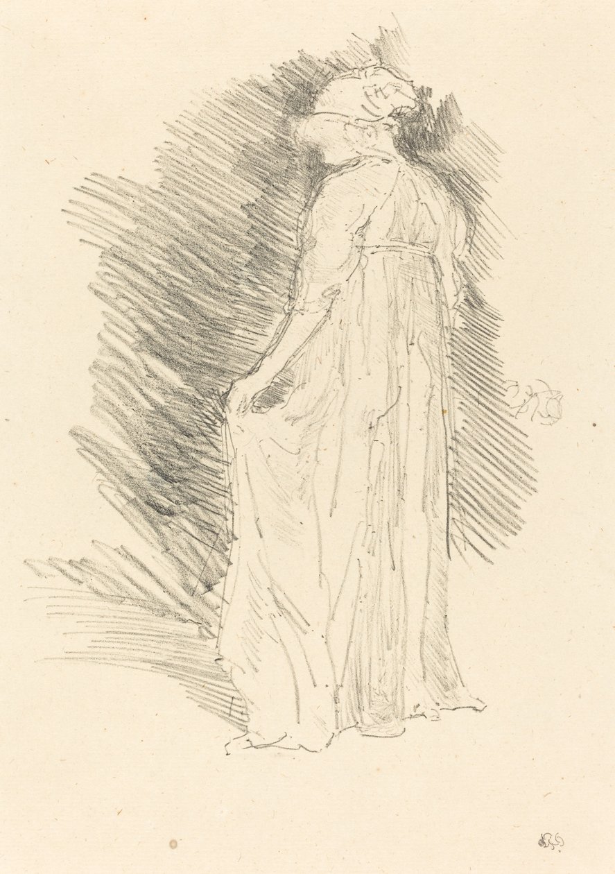 Figure drapée, vue de dos - James Abbott McNeill Whistler