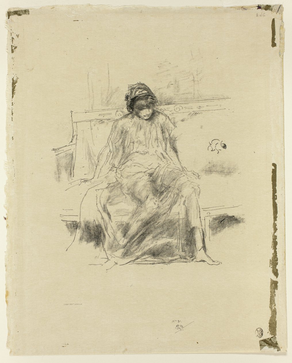 Figure drapée, assise - James Abbott McNeill Whistler