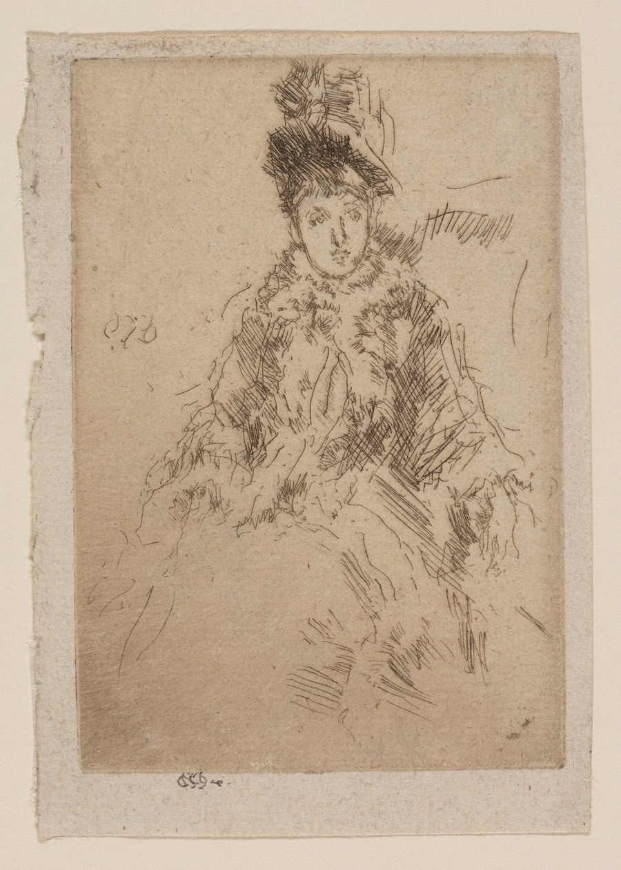 Le Col de Fourrure : Mlle Lenoir - James Abbott McNeill Whistler