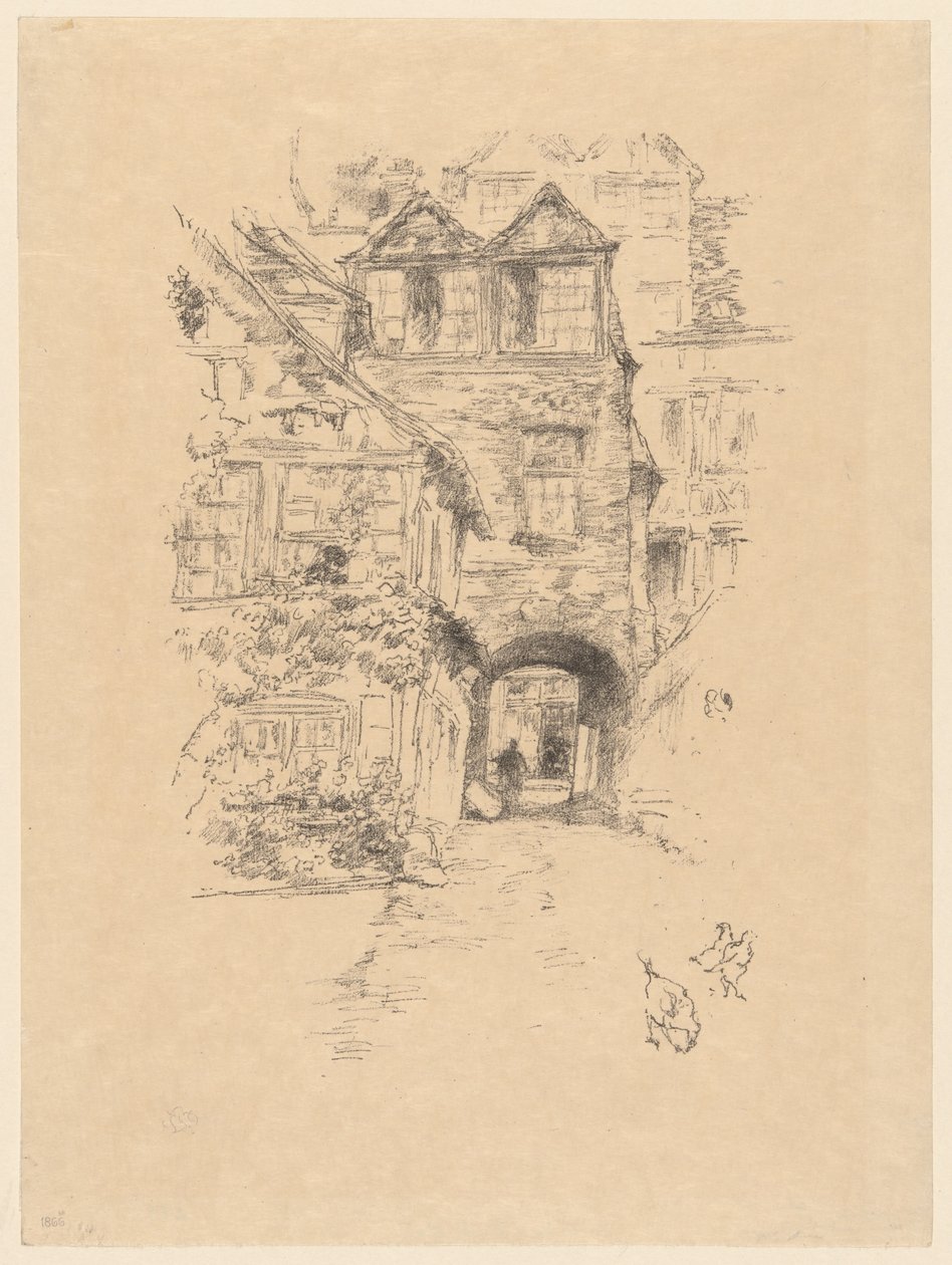 La maison du prêtre, Rouen - James McNeill Whistler