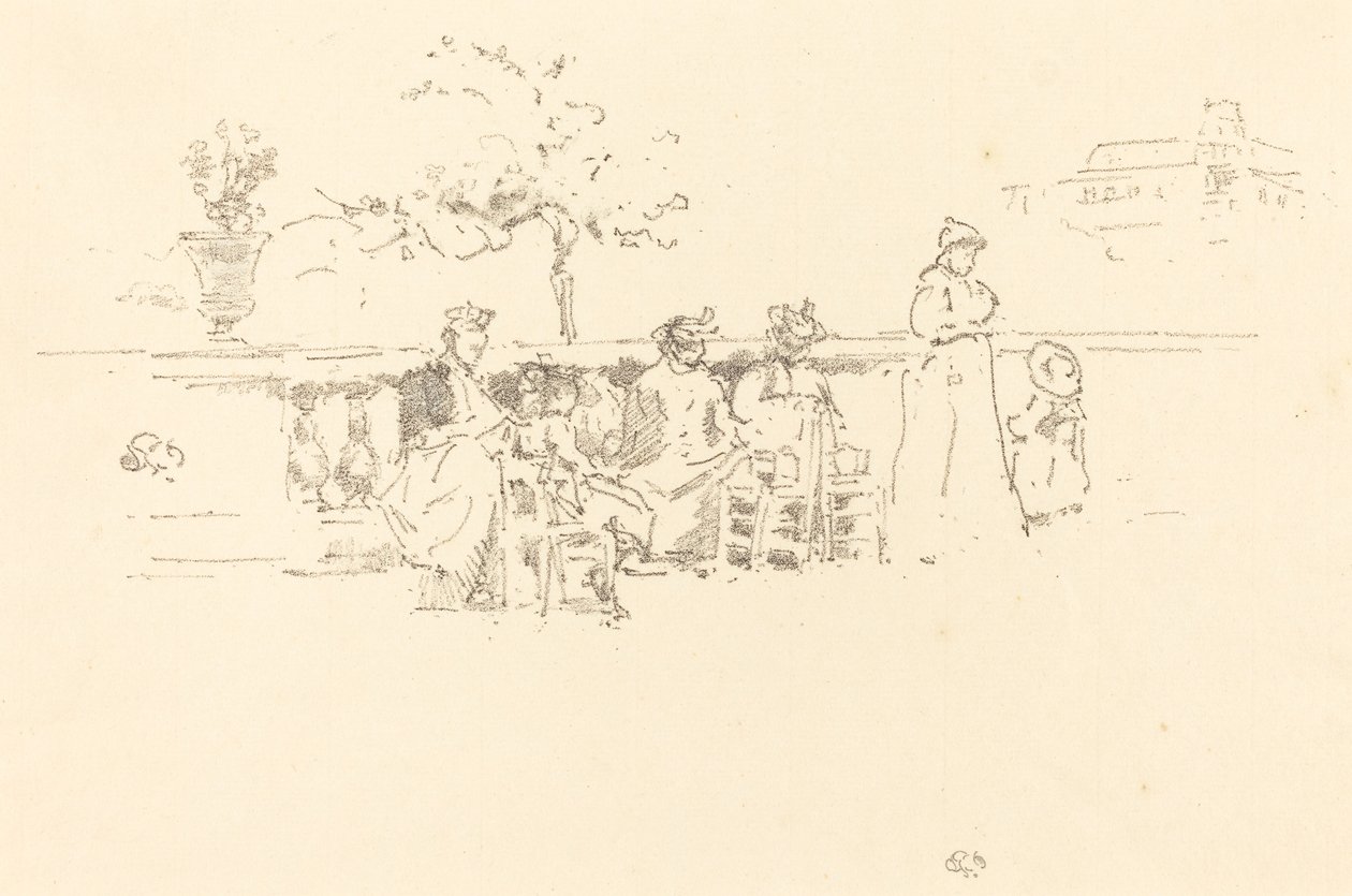 La Terrasse, Luxembourg - James Abbott McNeill Whistler