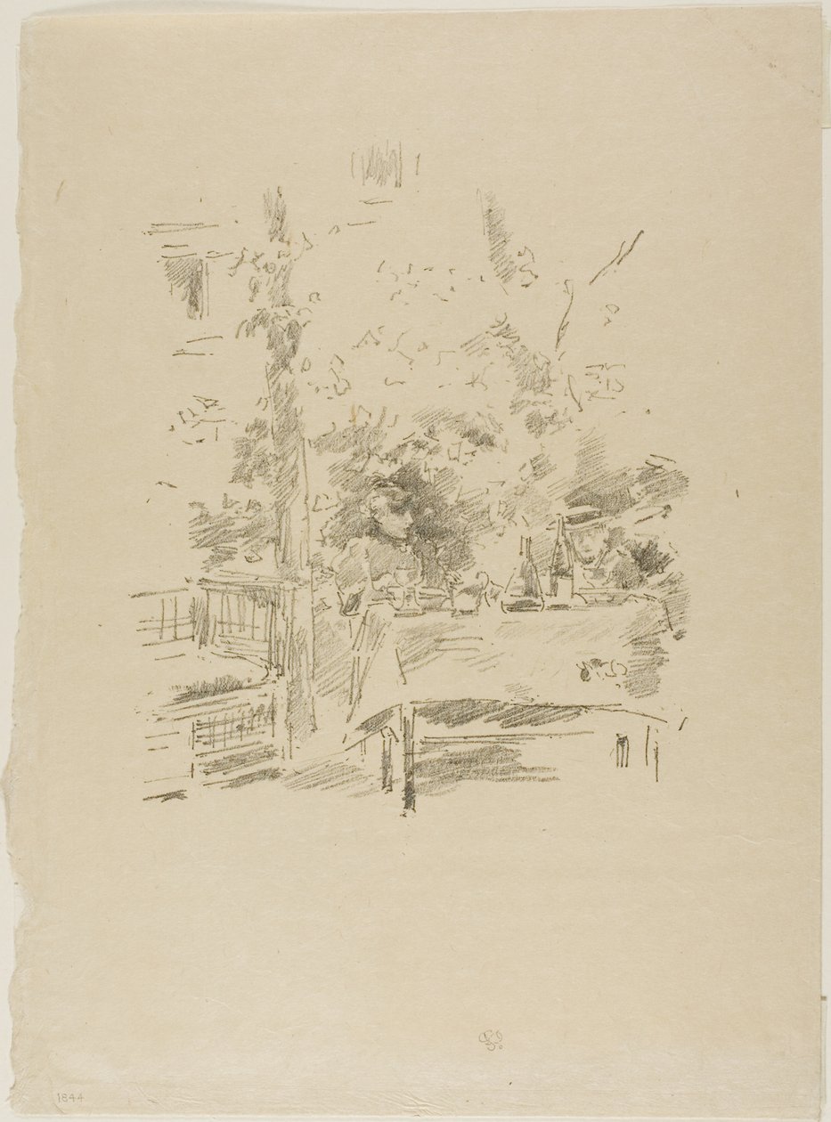 Tête-à-tête in the garden - James McNeill Whistler