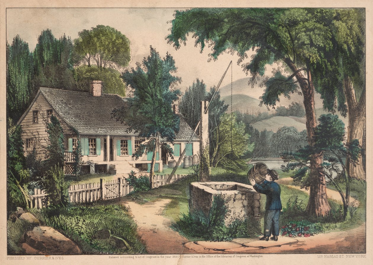 Le vieux seau de chêne - James Merritt Ives