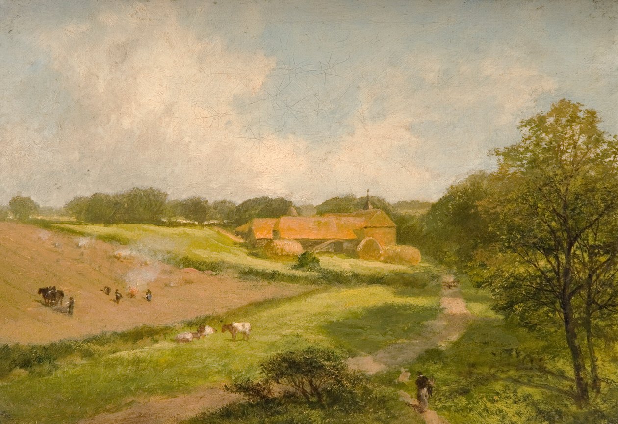 Paysage avec bâtiments de ferme - James Peel
