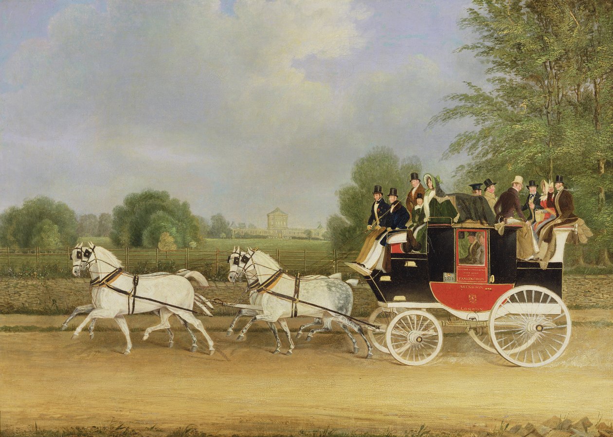 Le carrosse de Londres-Farringdon passant devant Buckland House, Berkshire - James Pollard