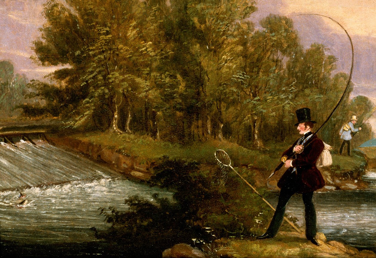 Pêche à la truite sur la Lea - James Pollard