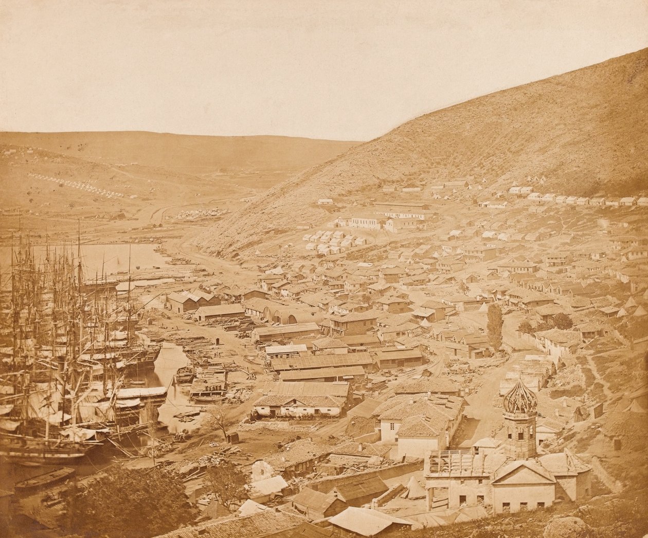 Balaklava vue vers le nord, 1855 - James Robertson