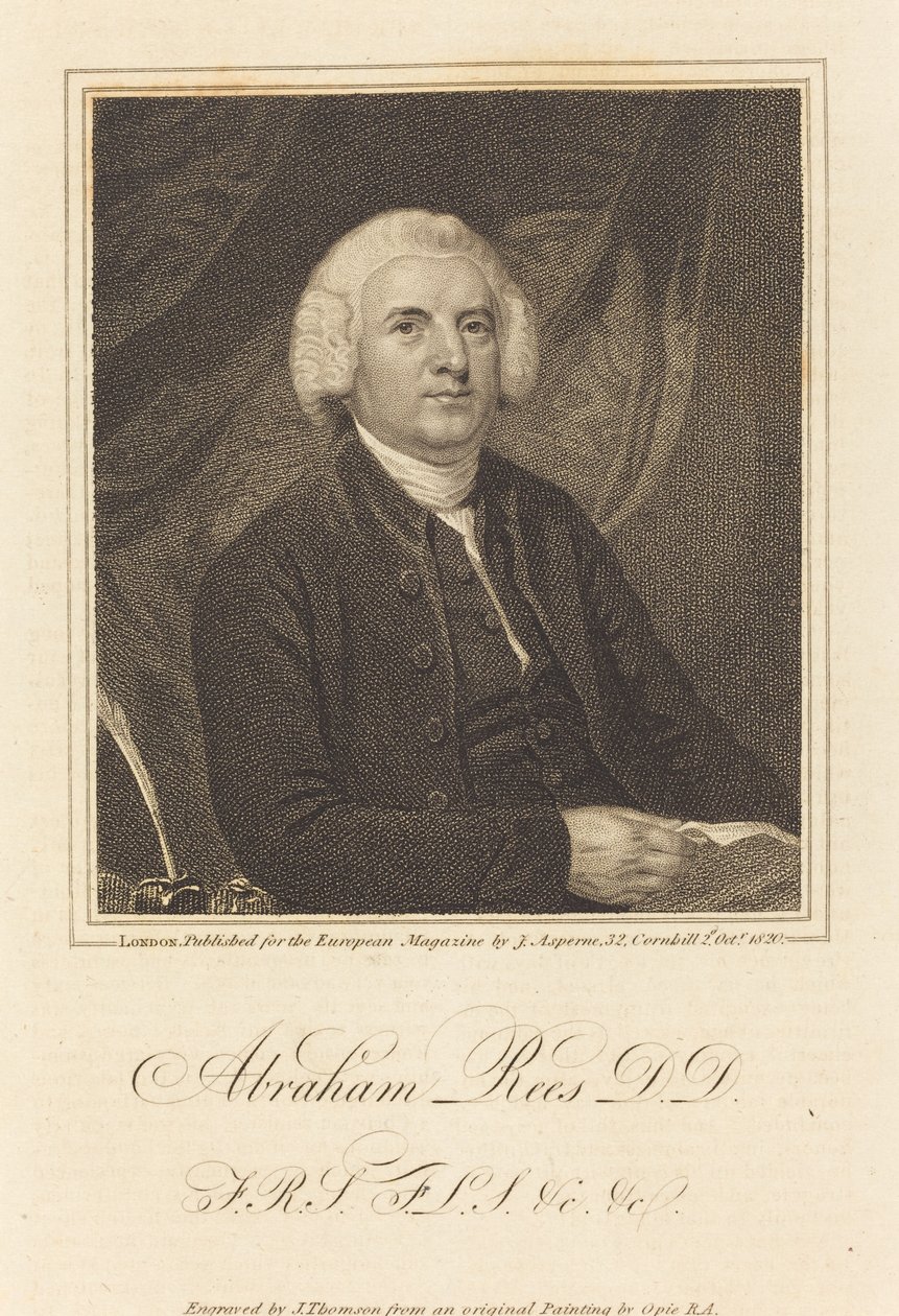 Abraham Rees, D.D. - James Thomson after John Opie