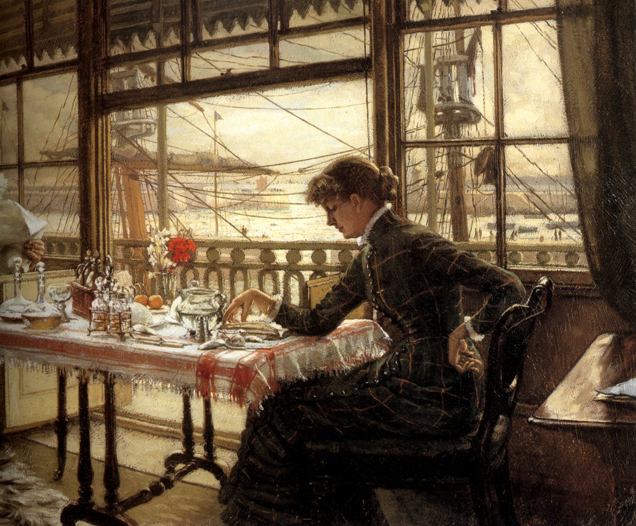 Chambre avec vue sur le port - James Tissot