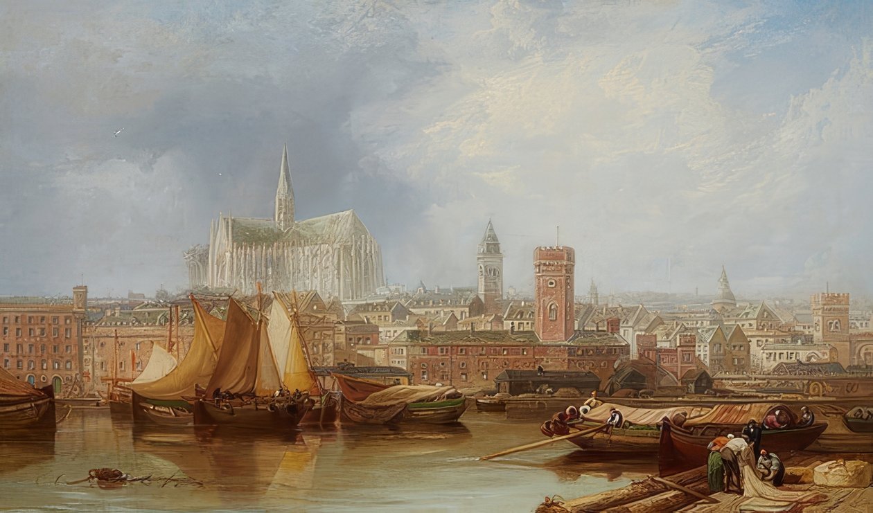 Vue de Cologne avec la cathédrale inachevée - James Webb