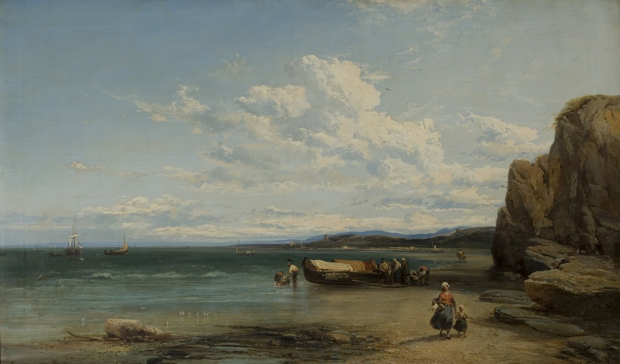 Scène Côtière avec Bateaux, 1863 - James Webb