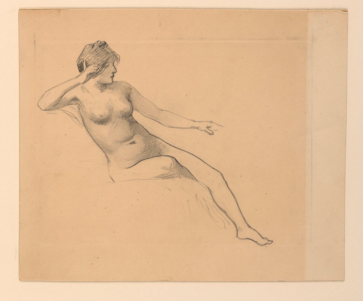 Femme nue assise - James Wells Champney