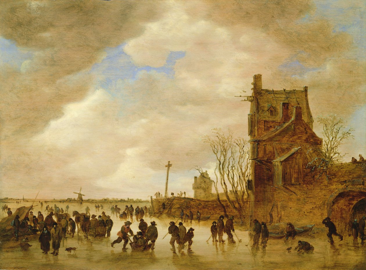 Scène de patinage en hiver - Jan Josephsz van Goyen