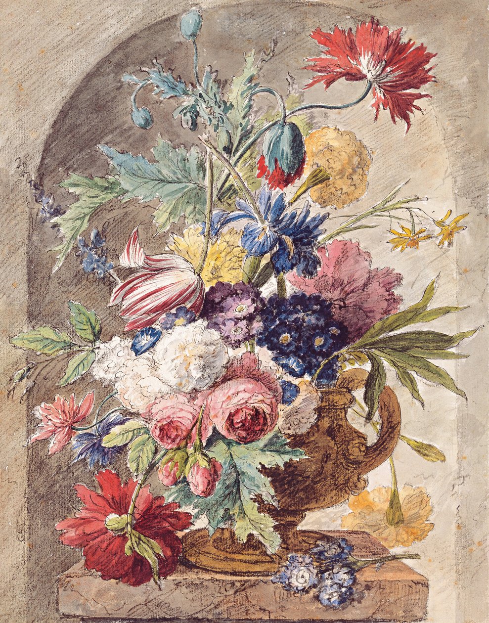 Nature morte de fleurs, c. 1734 - Jan van Huysum