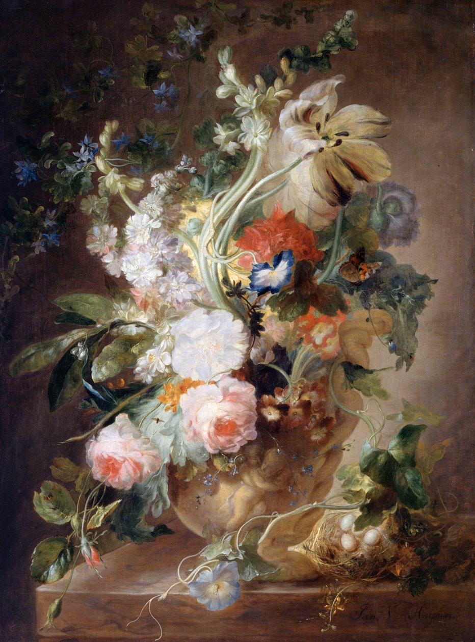 Vase avec des fleurs - Jan van Huysum