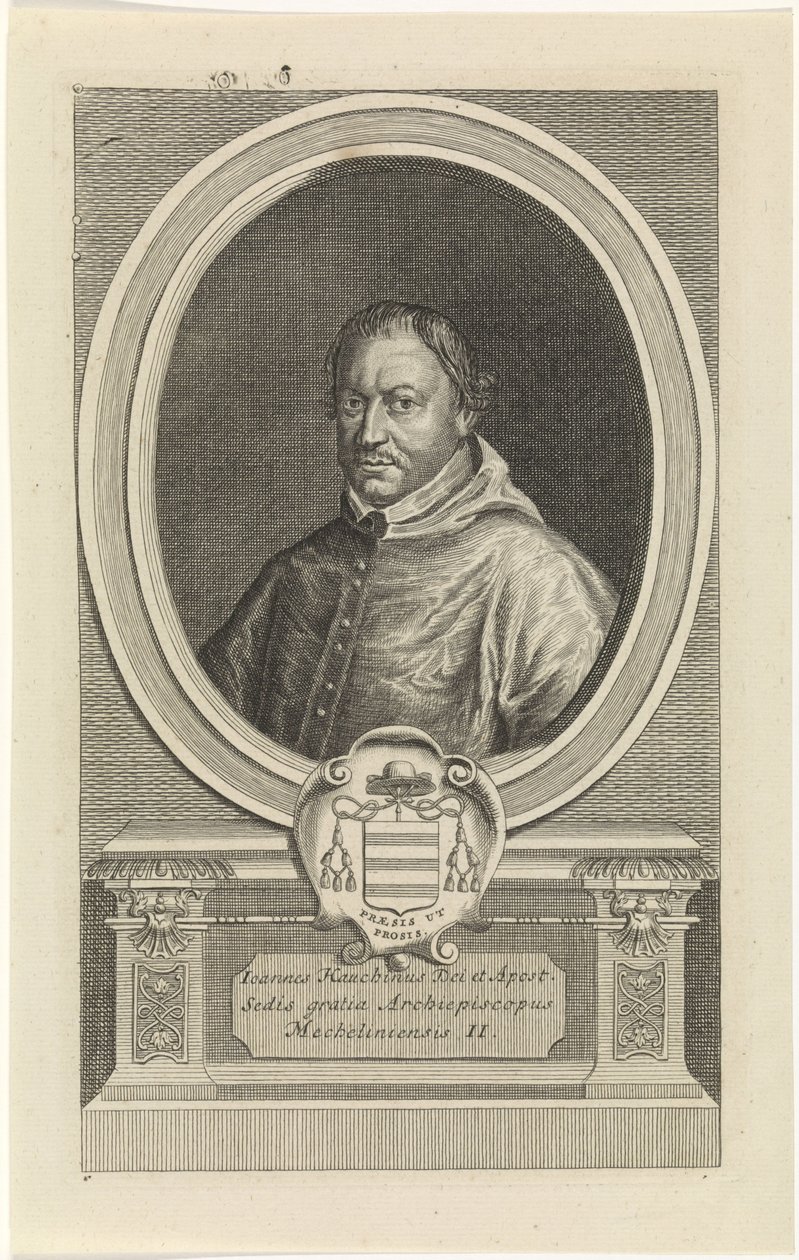 Portrait de Joannes Hauchin gravé par Jan Baptist Jongelinck - Jan Baptist Jongelinck