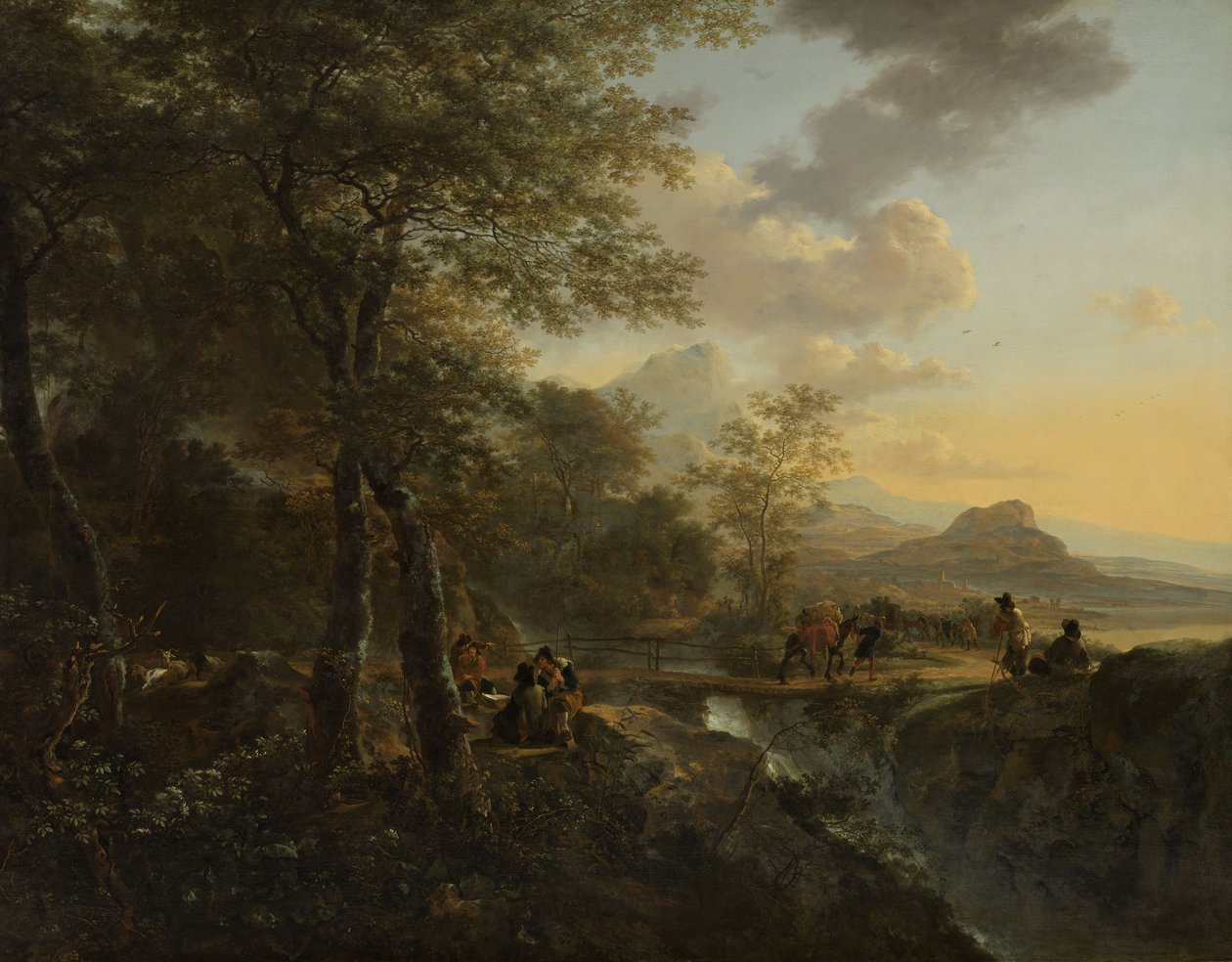 Paysage italien avec un dessinateur, vers 1650-52 - Jan Dirksz Both