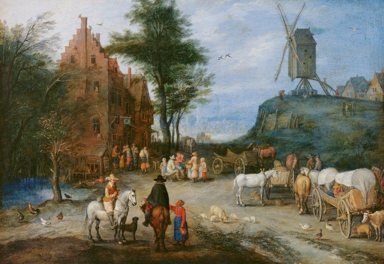 Rue de village - Jan the Elder Brueghel