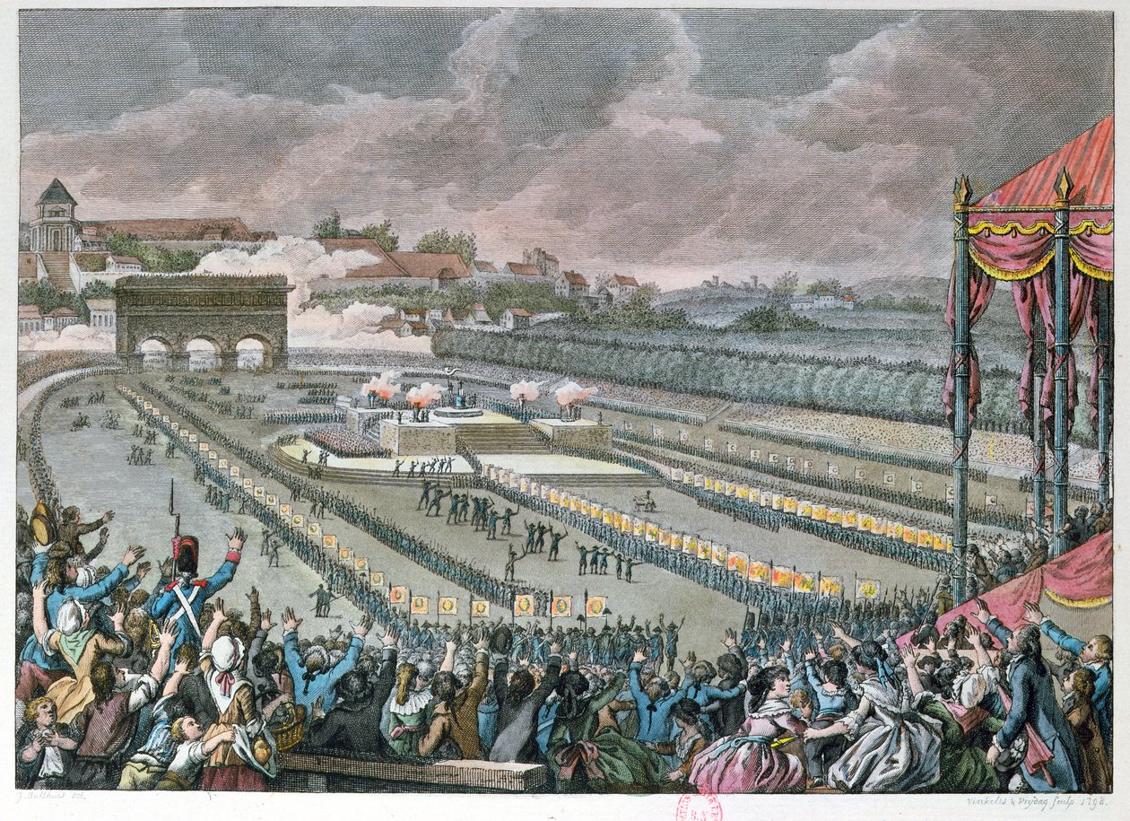 Fête de la Fédération, 14 juillet 1790, au Champ de Mars, 1798 - Jan Bulthuis