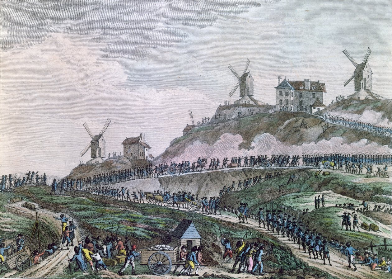 Le peuple de Paris traînant des canons à Montmartre le 15 juillet 1789, 1796 - Jan Bulthuis
