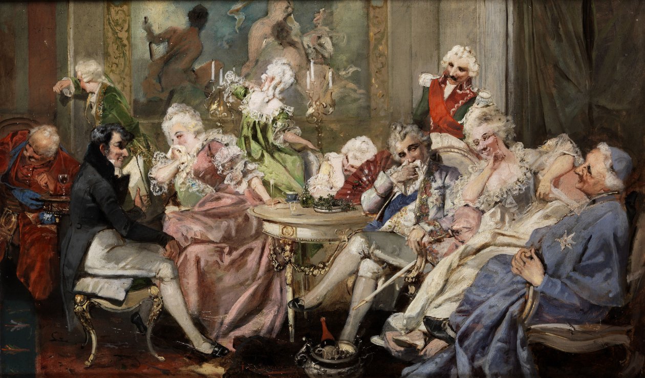 Société de cour dans le salon - Jan Czesław Moniuszko