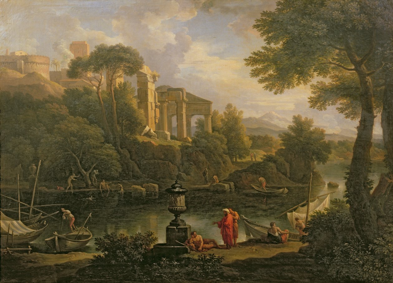 Paysage avec figures près d