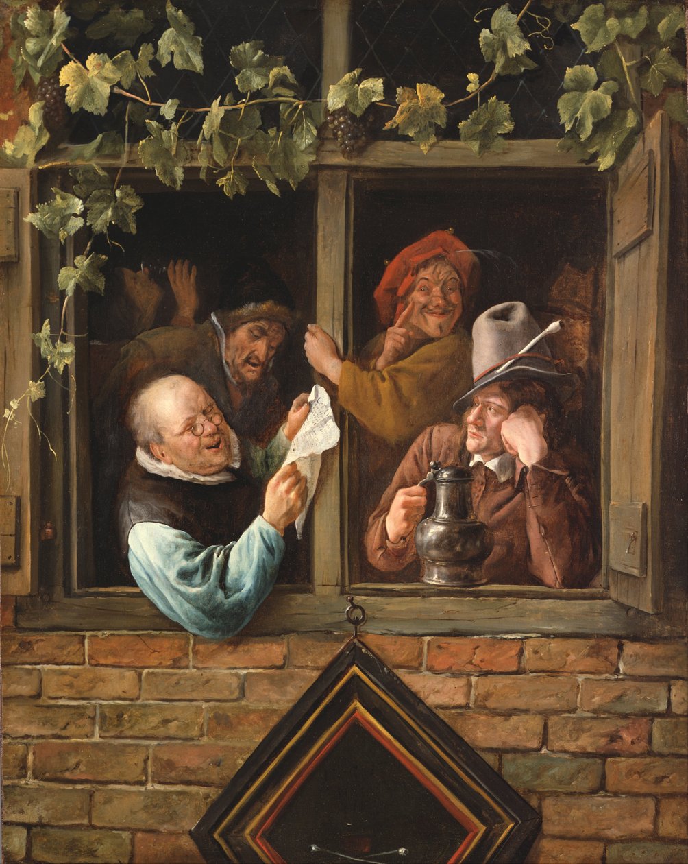 Rhétoriciens à une fenêtre - Jan Havickszoon Steen