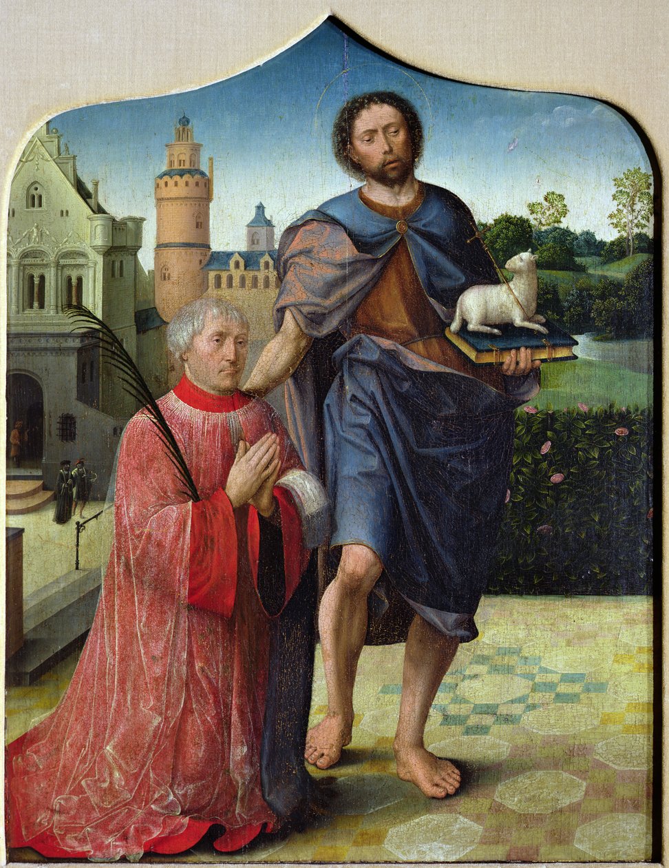Saint Jean-Baptiste et un chanoine - Jan II Provost