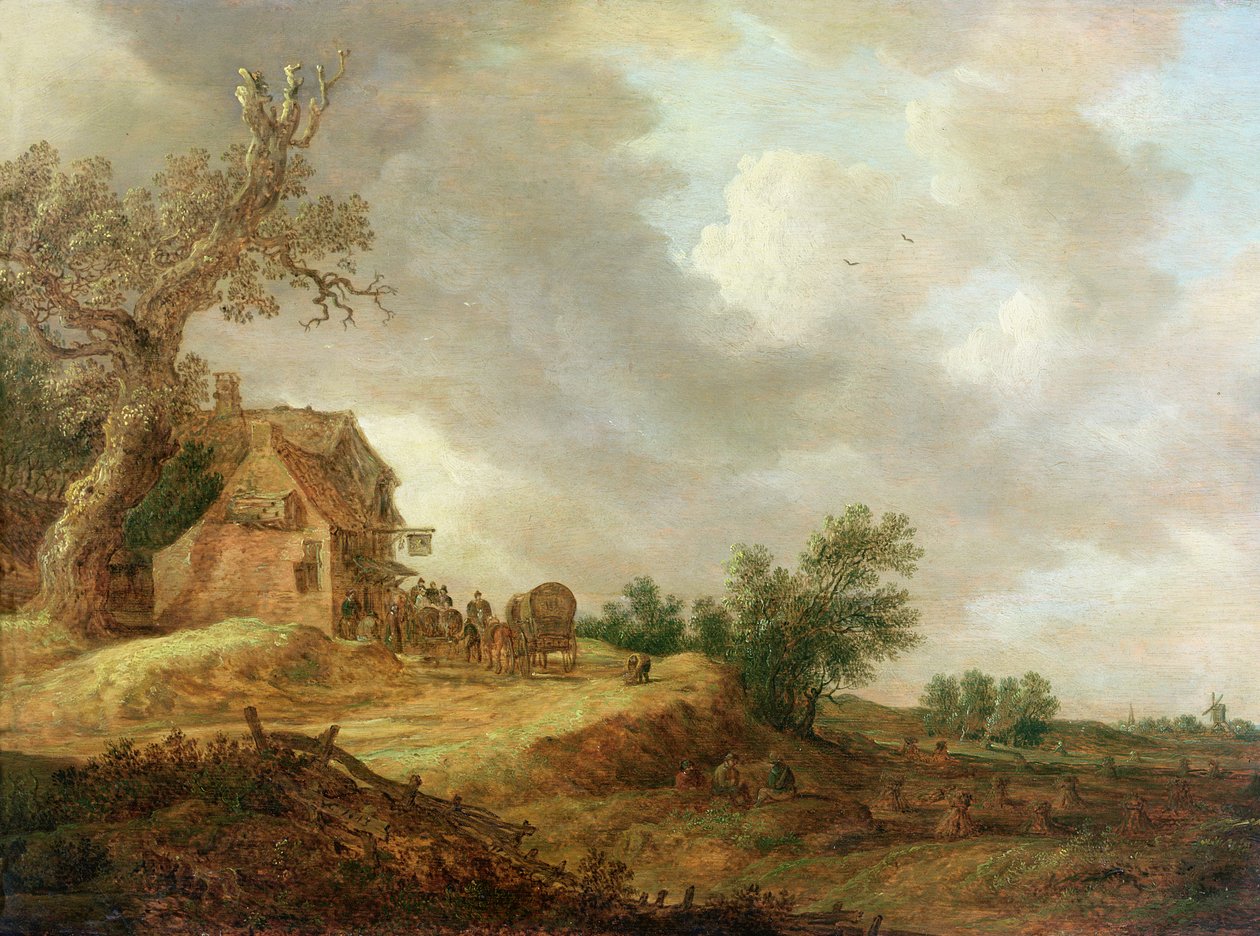 Paysage avec Figures Devant une Auberge, 1643 - Jan Josephsz van Goyen