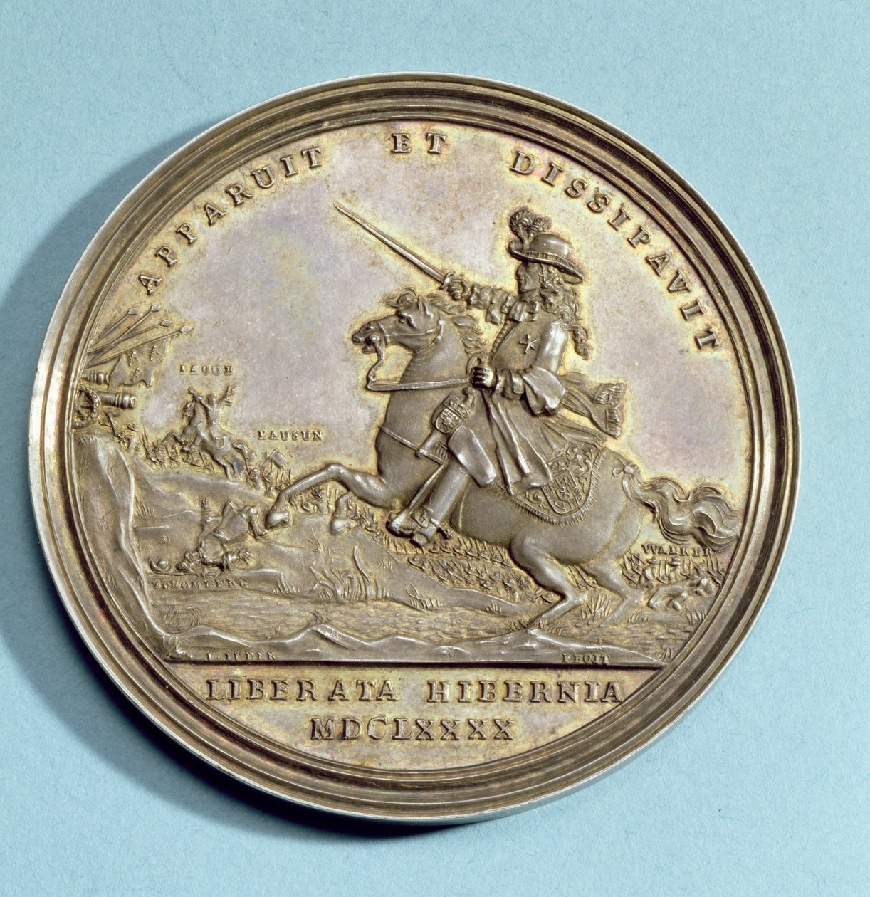 Médaille commémorant la Bataille de la Boyne, 1690 - Jan Luder