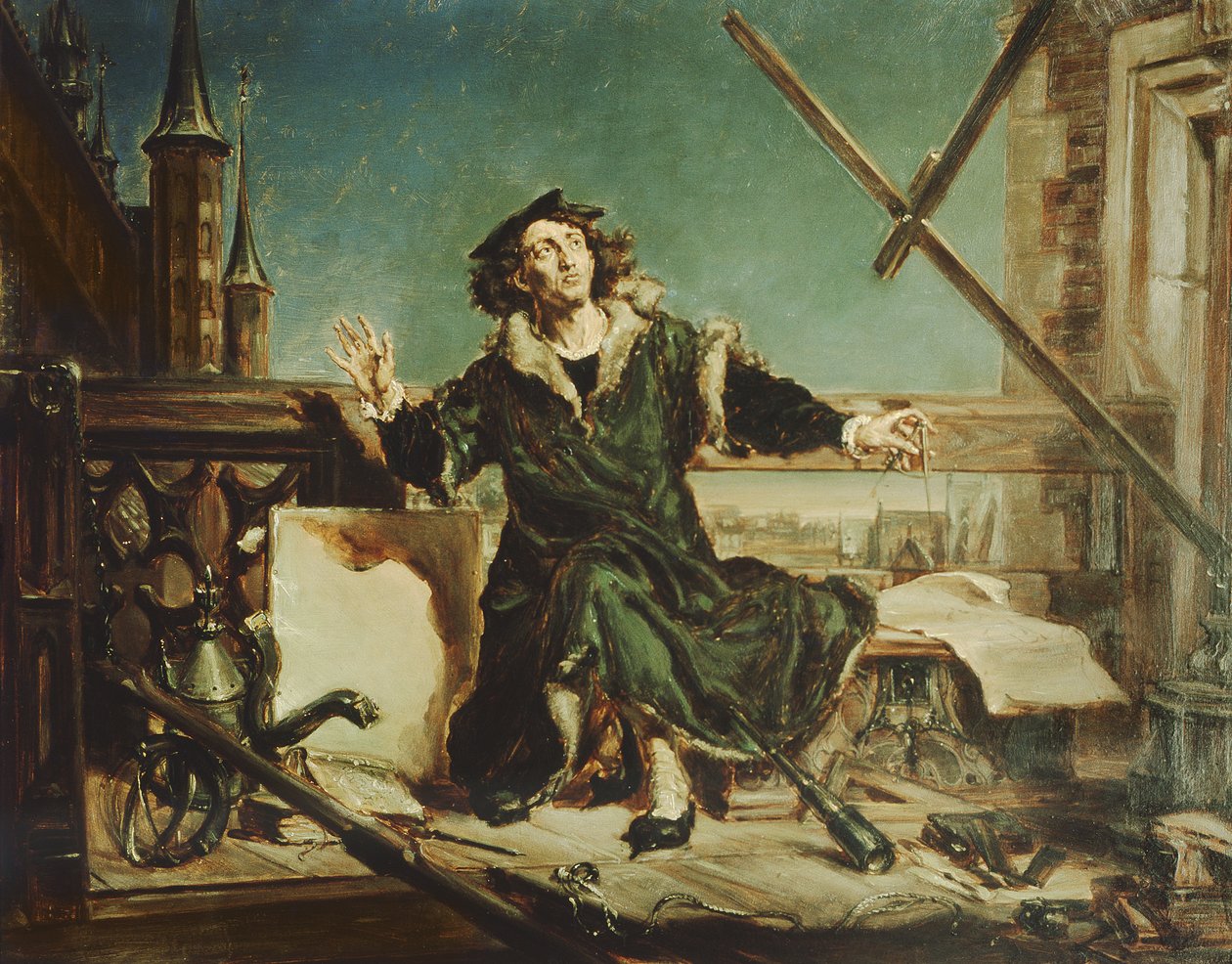 Copernic dans la tour à Frombork - Jan Alojzy Matejko