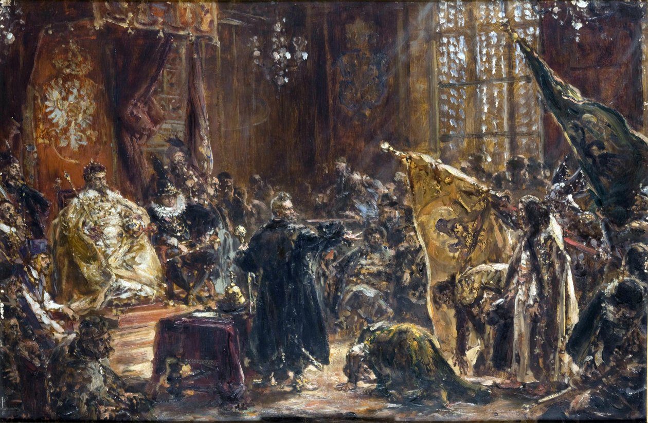 Le tsar russe Vassili IV Chouiski amené par Zólkiewski - Jan Alojzy Matejko