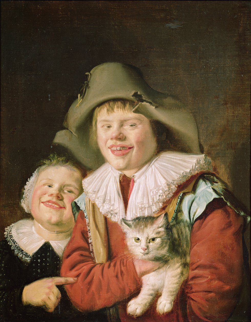 Enfants jouant avec un chat - Jan Miense Molenaer